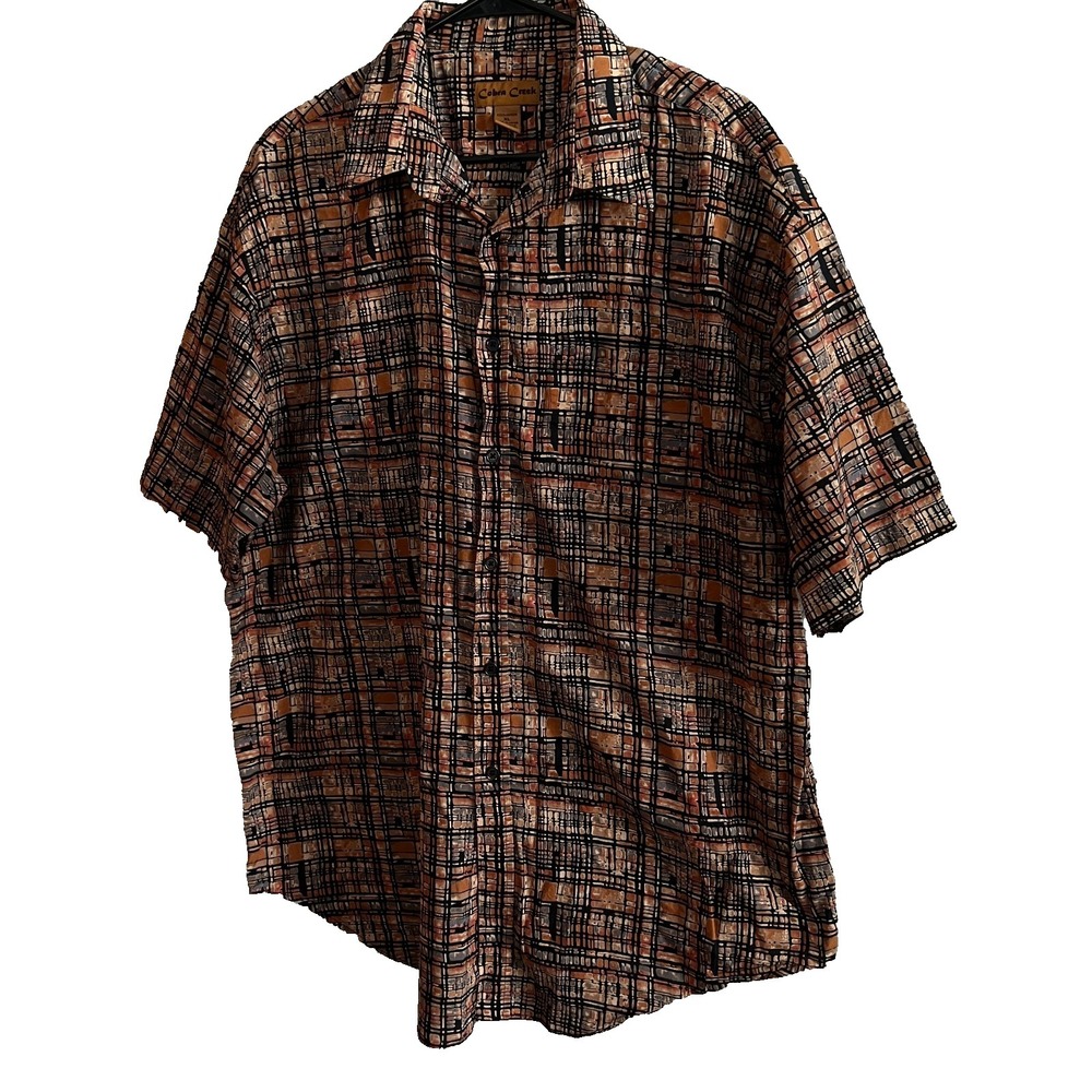 Cobra Creek Men's Multicolor Short Sleeve Button Up Shirt Size XL - Picture 2 of 10
